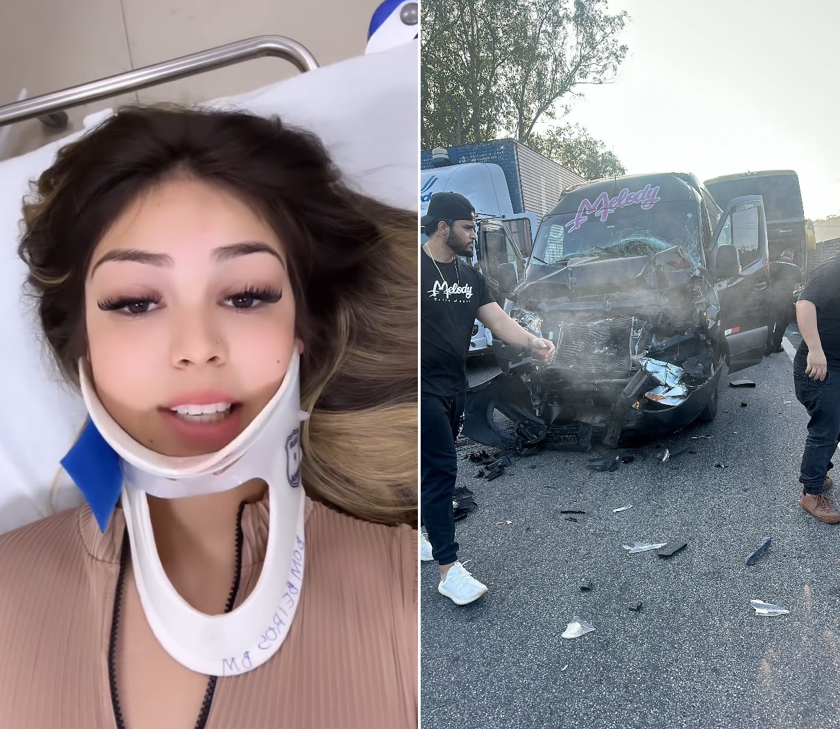 Melody sofre acidente em estrada antes de show no Rio de Janeiro