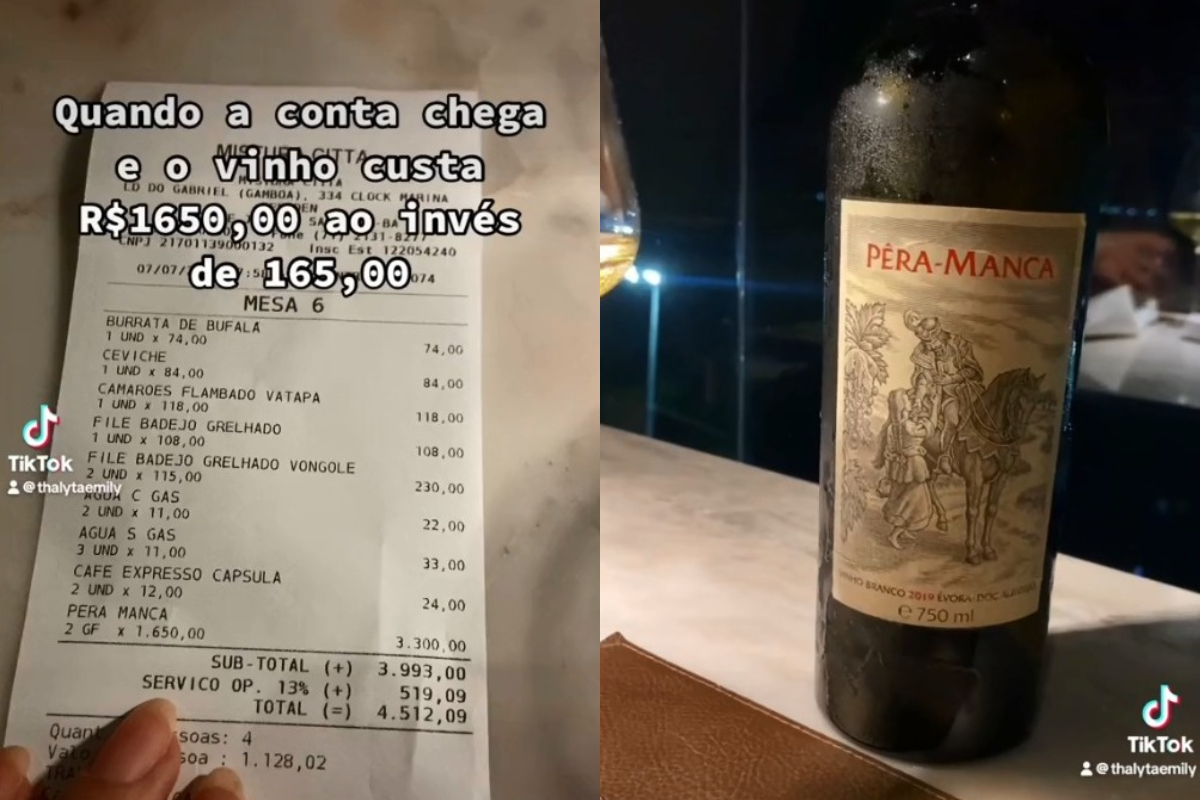 Amigos se chocam ao descobrir conta 10 vezes mais cara que esperado em restaurante de Salvador