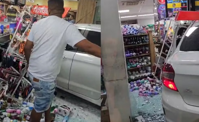 Carro invade loja de conveniência em Salvador e deixa nove pessoas feridas; veja vídeo