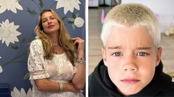 Luana Piovani reage ao ver novo visual do filho, feito por Pedro Scooby após temporada na Bahia