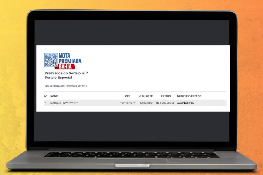 Morador do bairro de Pernambués, em Salvador, ganha R$ 1 milhão na Nota Premiada Bahia