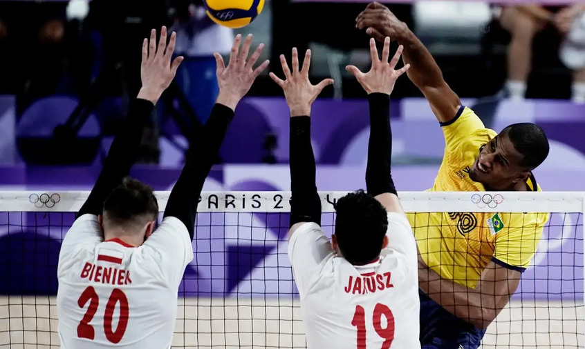 Paris-2024: seleção brasileira masculina de vôlei leva virada da Polônia e tem 2º revés na competição