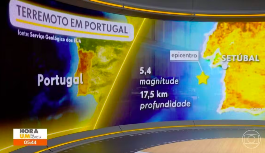 Terremoto de magnitude 5,3 atinge costa de Portugal e é sentido em Lisboa
