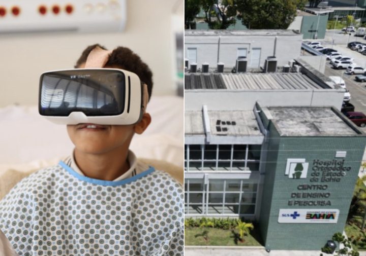 Pacientes do Hospital Ortopédico da Bahia testam óculos de realidade virtual na reabilitação
