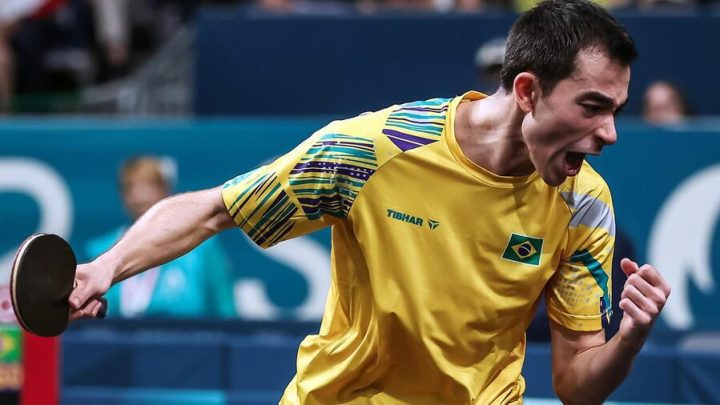 Paris-2024: Com Hugo Calderano, Brasil avança às quartas do tênis de mesa por equipes masculinas