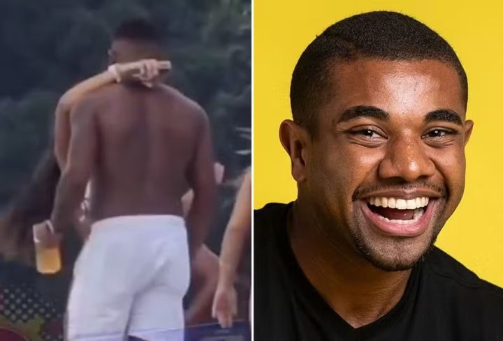 Saiba quem é a morena que trocou beijos com Davi Brito em lancha