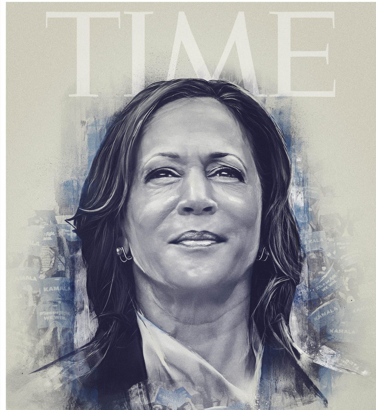 Kamala Harris estampa capa da revista Time