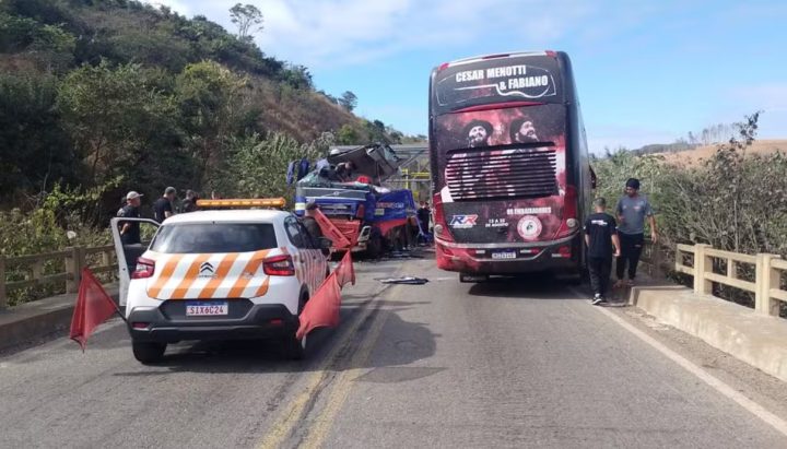 César Menotti fala sobre acidente com ônibus na BR-262: ‘Livramento’