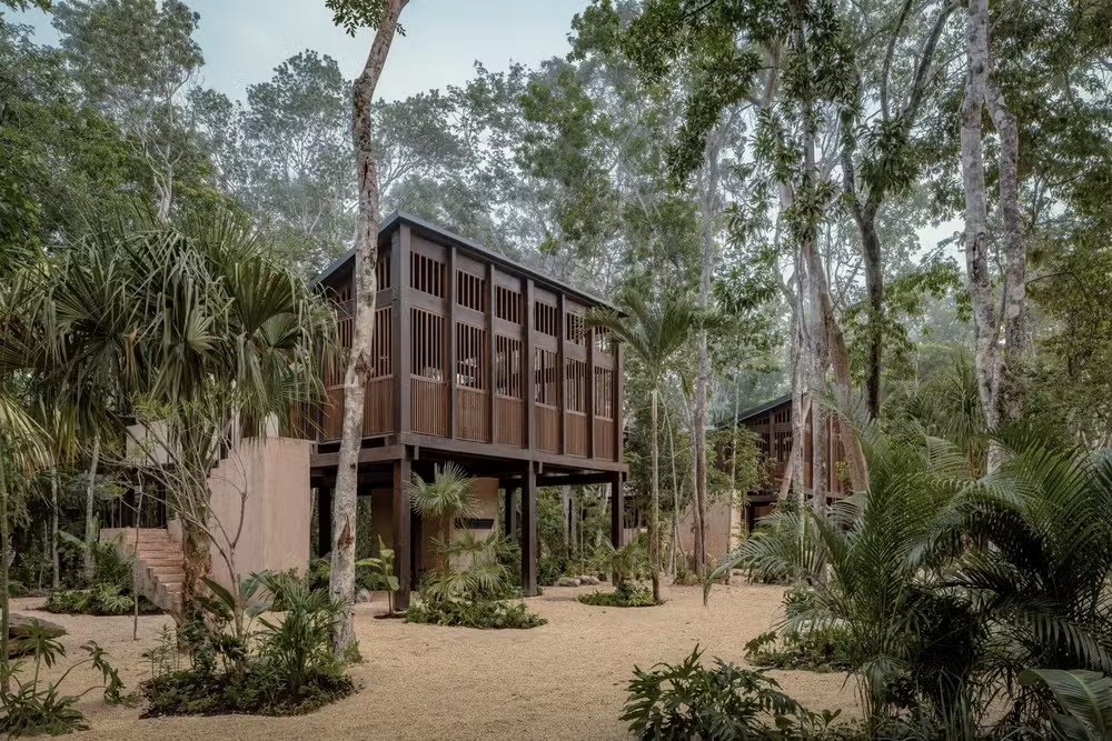 Hotel sustentável construído em selva no México é destaque na Casa Vogue. Veja fotos