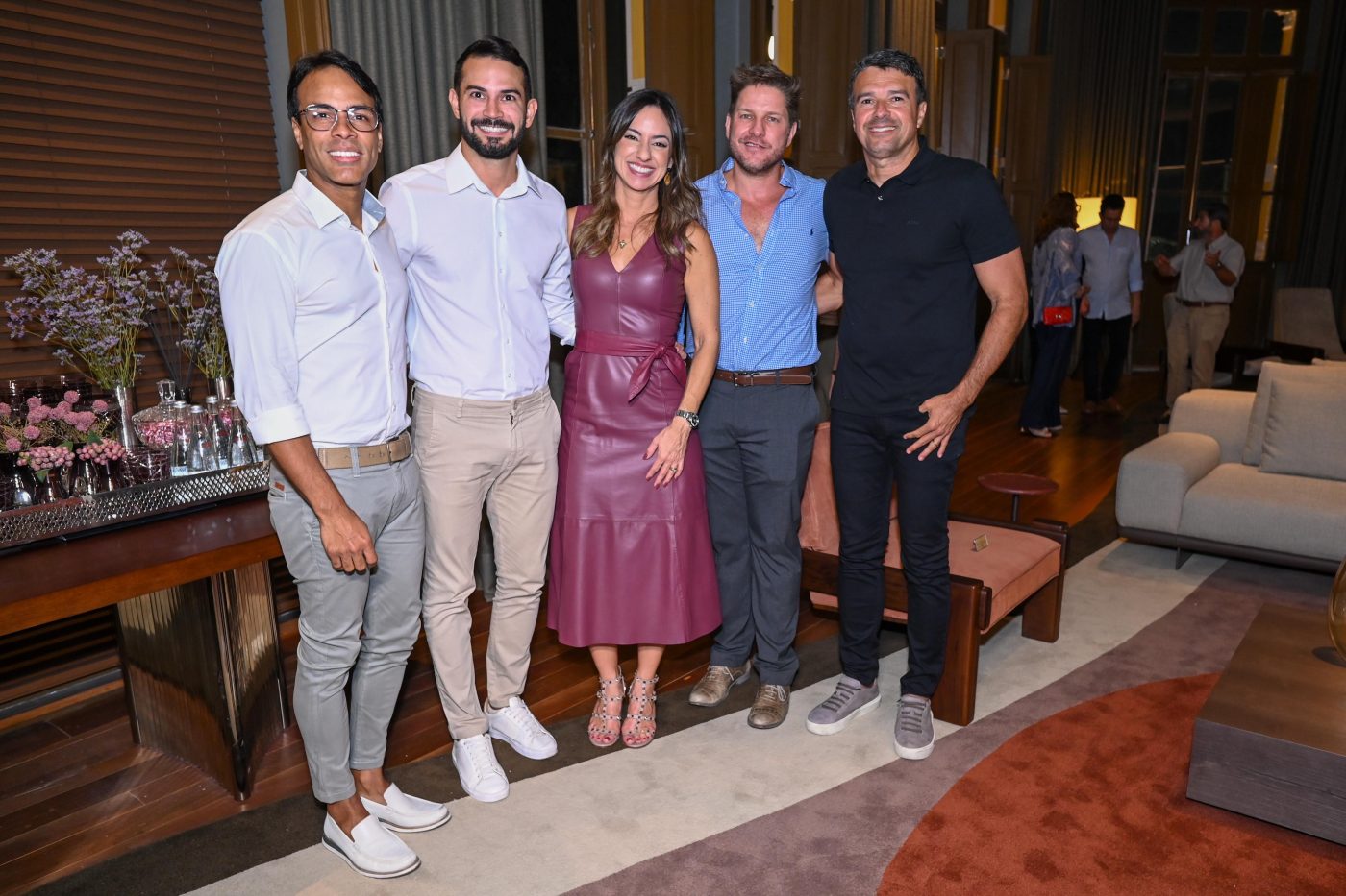 Flávio Melo, Márcio Barreto, Claudia Galvão,  Daniel Hornos e Adilson Galvão