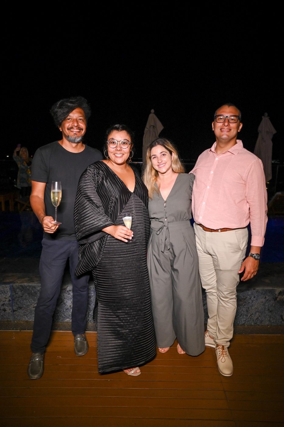 Roberto Lázaro, Maria Helena, Carol Frazão e César Dias