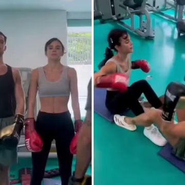 Bruna Marquezine e João Guilherme fazem treino juntinhos; veja vídeo