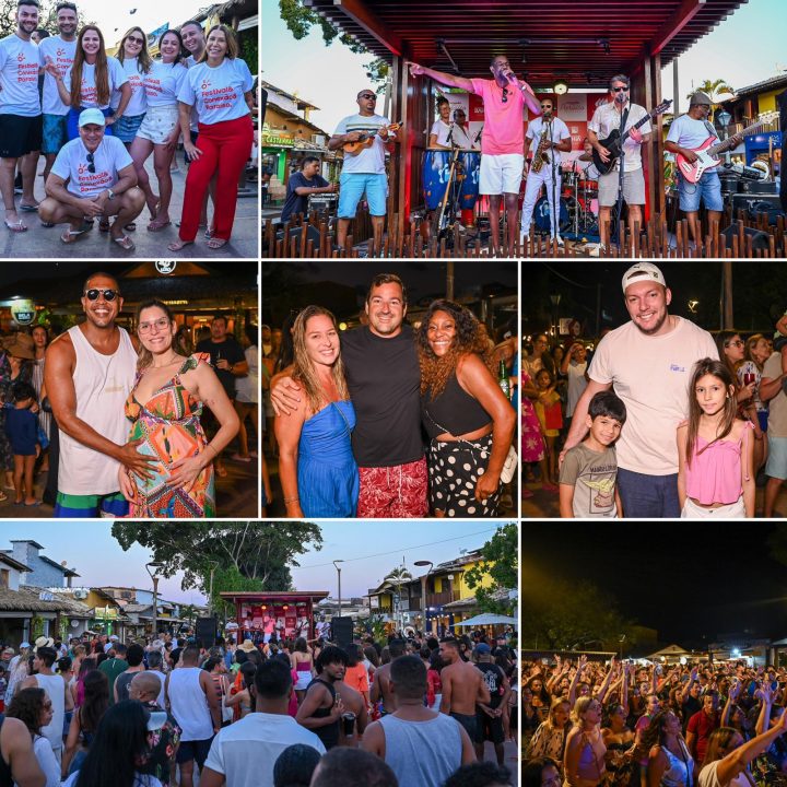 Batifun reúne baianos e turistas em show gratuito na vila da Praia do Forte; veja fotos