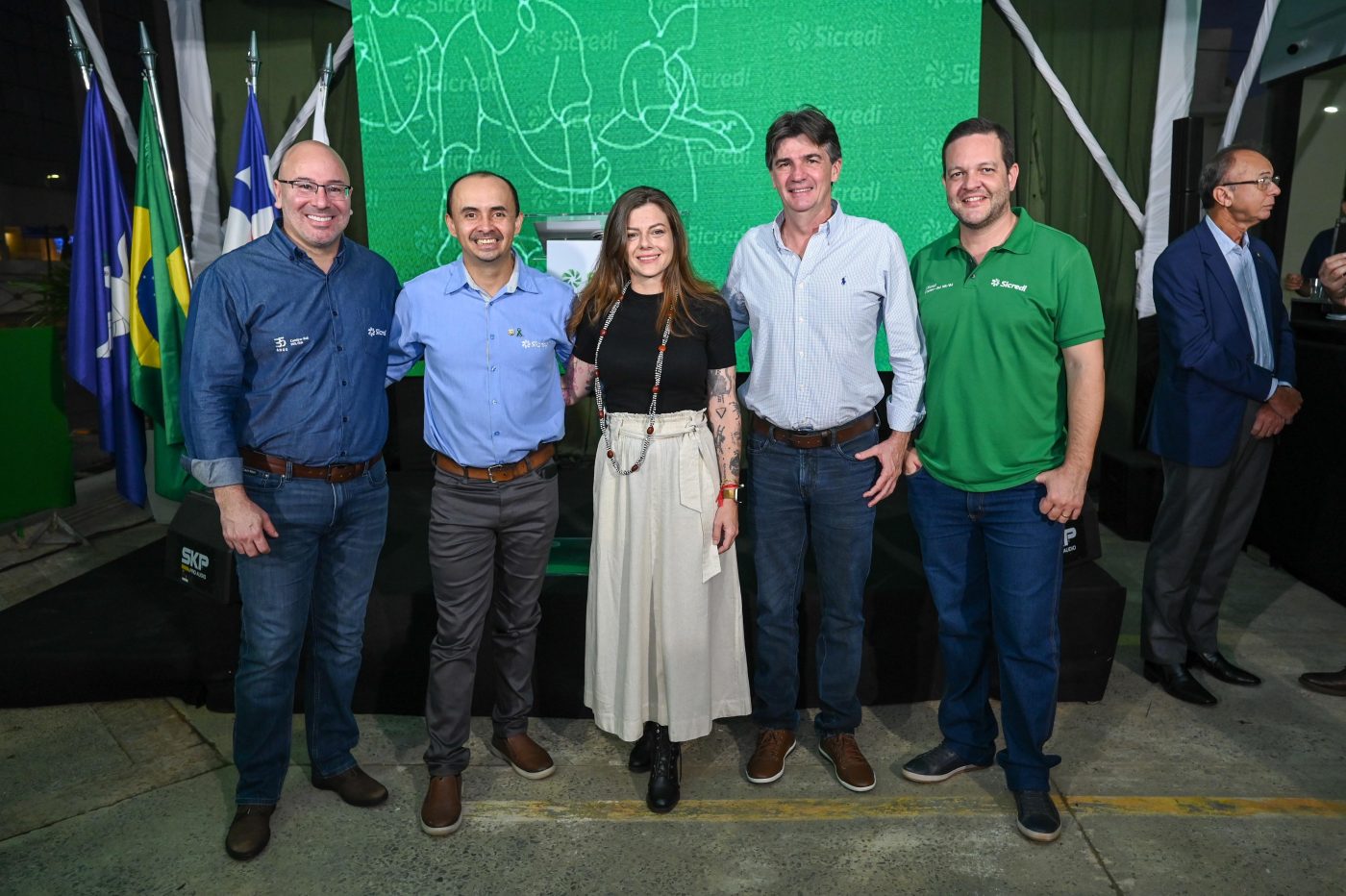 Doneville Pereira, Romildo Camargo Martins, Aline Roos, Lídio Guerra e Bruno Tomazini