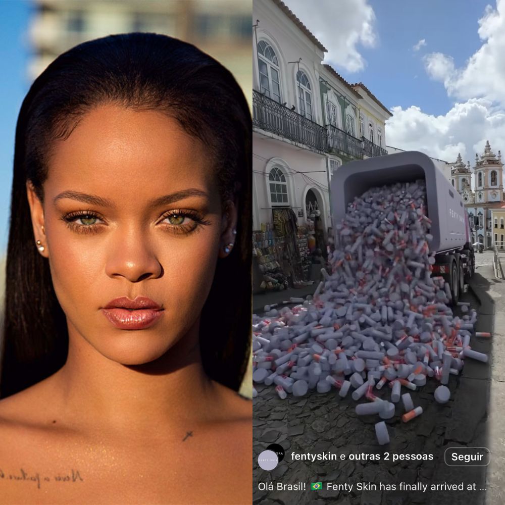 Rihanna põe caminhão virtual nas ruas do Pelourinho para anunciar chegada de Fenty Skin no Brasil