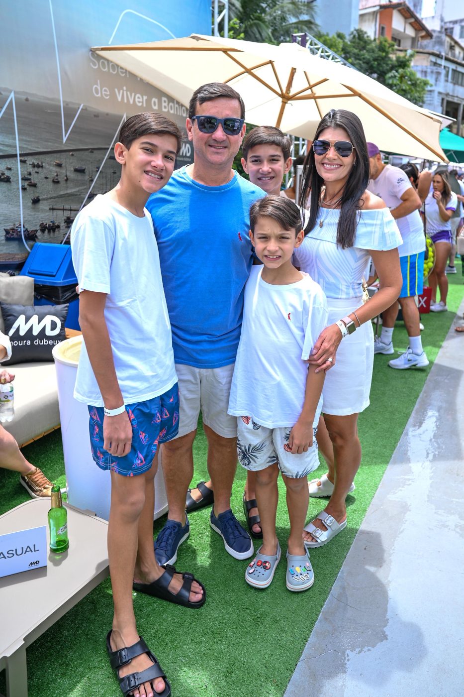 Eduardo Carteira, Roberta Gonçalves, Bernardo, Maurício e Guilherme Gonçalves