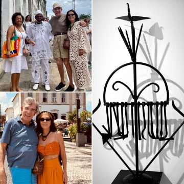 Herdeiros do Itaú, Luiza e Olavo Setubal visitam galerias e oficinas de arte em Salvador