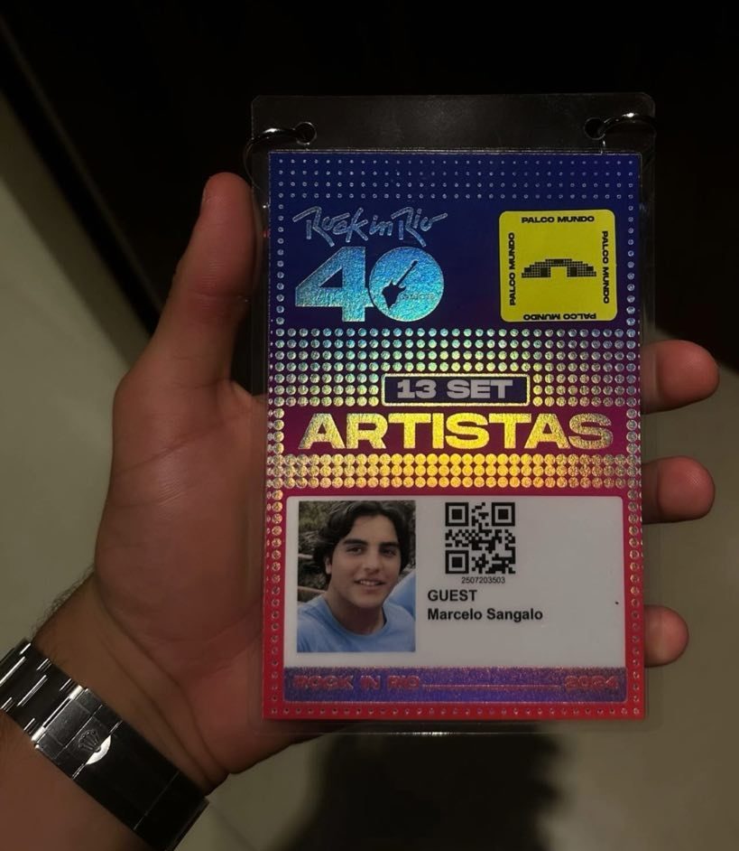 Marcelo Sangalo prestigia primeiro dia do Rock in Rio 2024