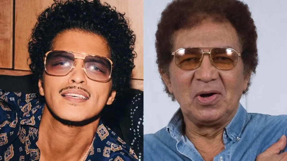 Semelhança física entre Bruno Mars e Reginaldo Rossi viraliza na web