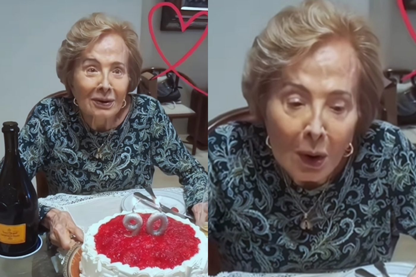 Gloria Menezes ganha festinha intimista e celebra 90 anos com a família