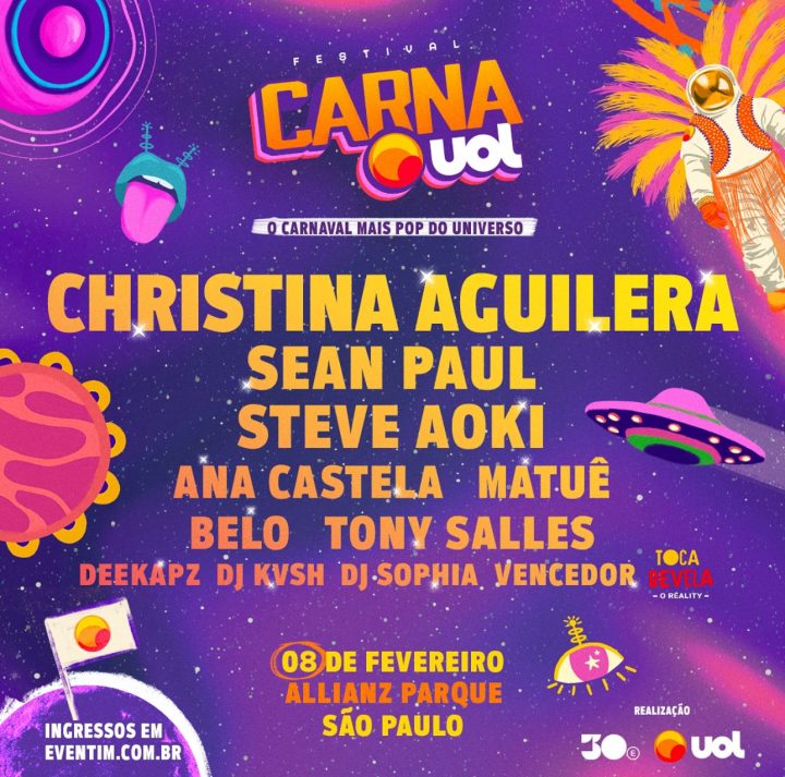 Line-up completo do Carna UOL. Foto: Divulgação