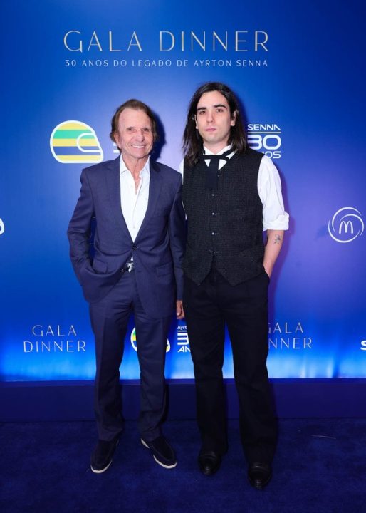 Emerson Fittipaldi e filho. Foto: Manu Scarpa/Brazil News