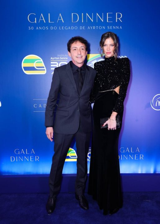 Leonardo Senna, irmão de Ayrton Senna, e esposa. Foto: Manu Scarpa/Brazil News