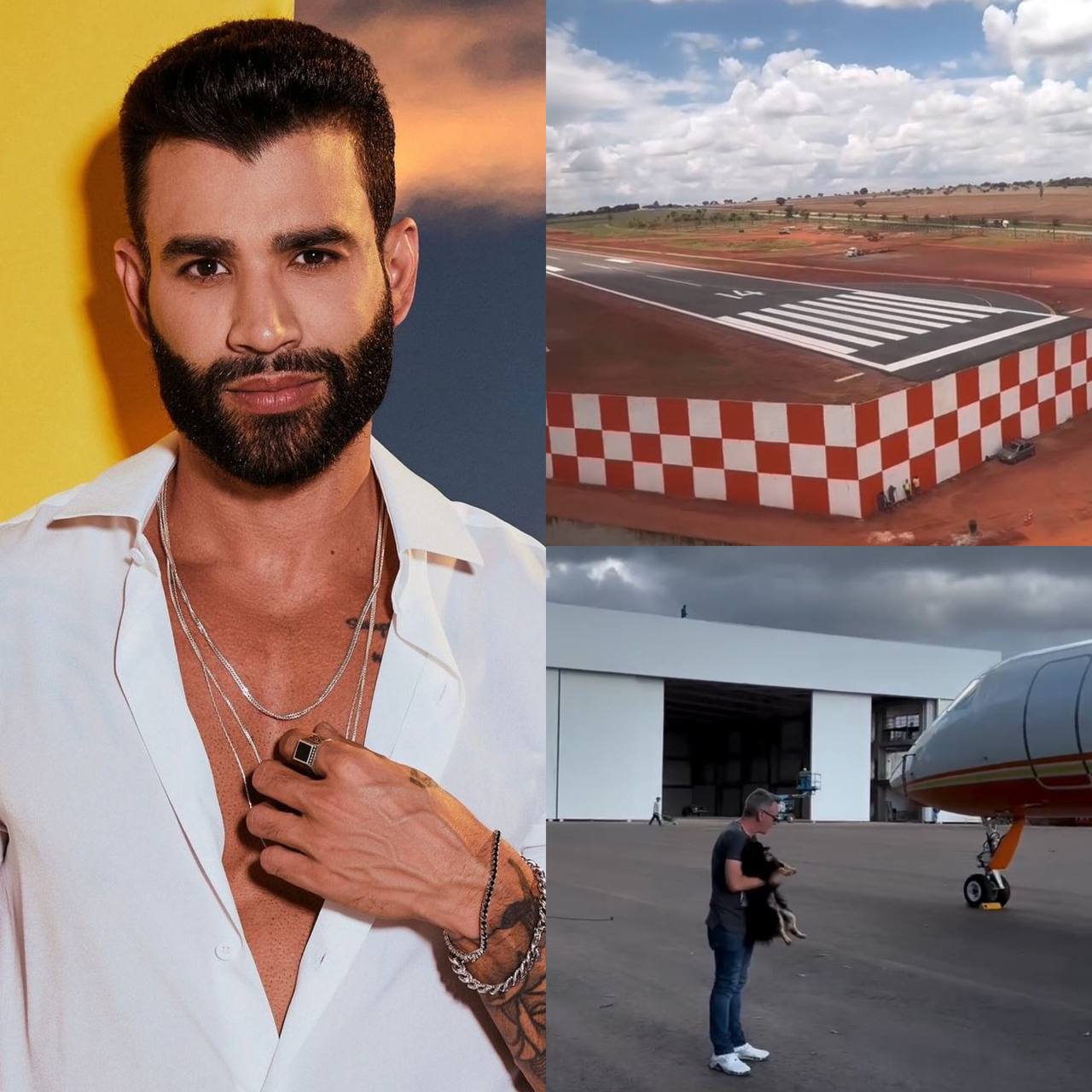 Gusttavo Lima inaugura aeroporto privado em haras no Mato Grosso; veja