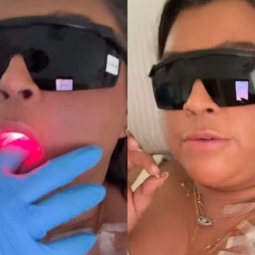 Preta Gil faz terapia com laser dentro da boca durante tratamento de câncer