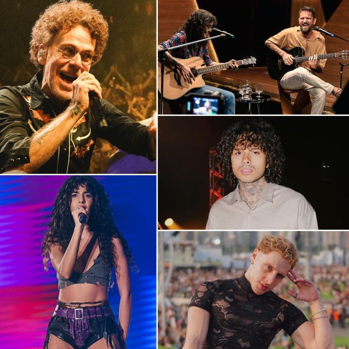 Nando Reis, Marina Sena, Vitão, Saulo e Luiz Caldas, e Diego Martins: fim de semana será agitado em Salvador