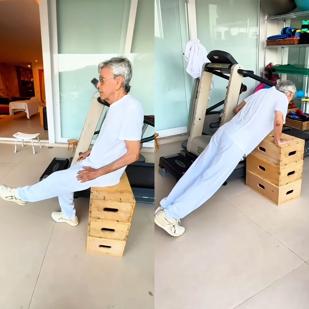 Caetano fitness: aos 82 anos, cantor baiano aparece em vídeo fazendo flexões e agachamentos