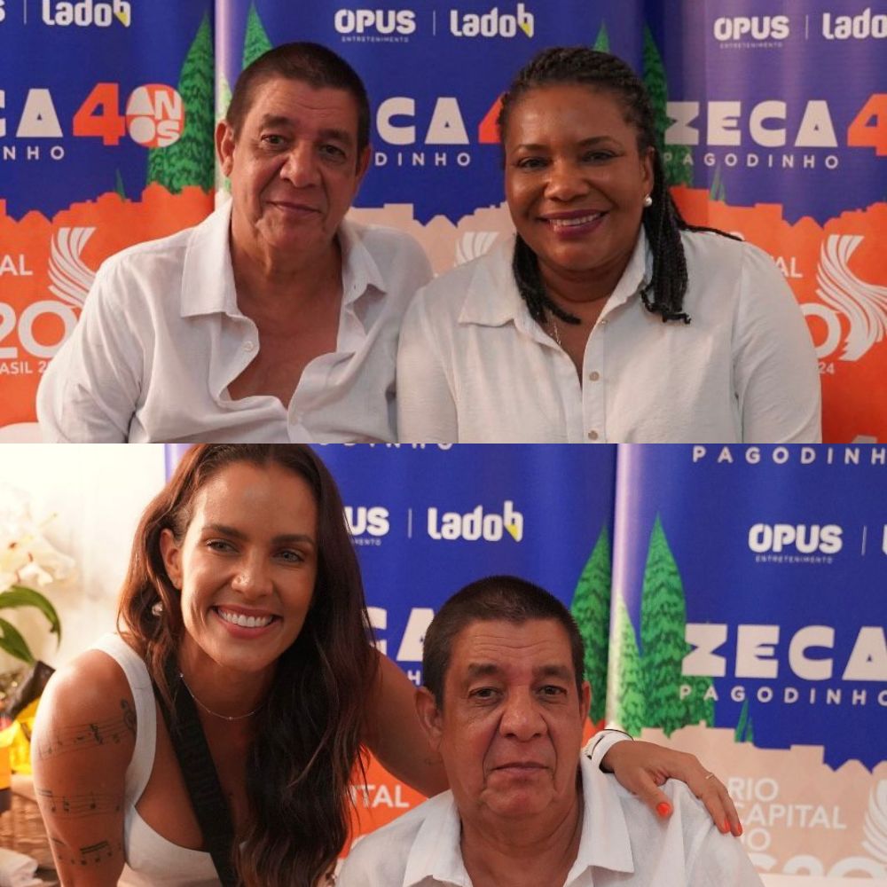 Margareth Menezes e Ju Moraes prestigiam show de Zeca Pagodinho, na Concha Acústica