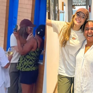 Claudia Leitte volta a bairro onde cresceu em Salvador e reencontra vizinhos: ‘Melhores lembranças’