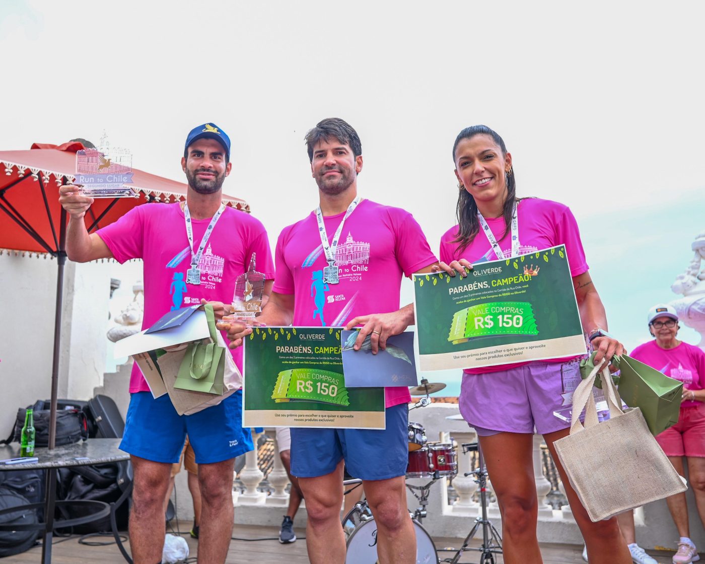 Caio Bernardes, Deco Fonseca e Michelle Chelles