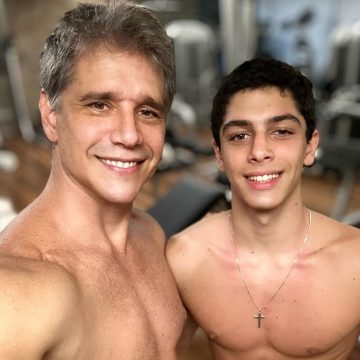 Márcio Garcia mostra treino com filho de 15 anos: ‘Tempo de qualidade’