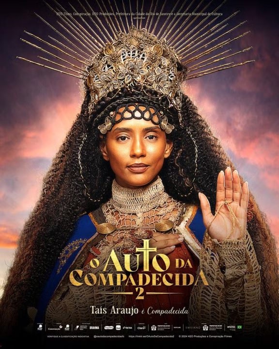 ‘Auto da Compadecida 2’:cartaz mostra detalhes de Taís Araújo como Nossa Senhora