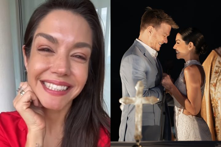 Thais Fersoza surge emocionada após renovar votos com Michel Teló: ‘Carinho multiplicou’