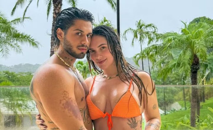 Virginia aproveita piscina em dia de chuva: “Comecei a curtir minha casa”