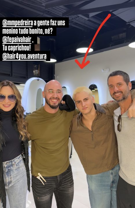 Claudia Leitte acompanhou o filho durante a transformação. Foto: Reprodução/Instagram