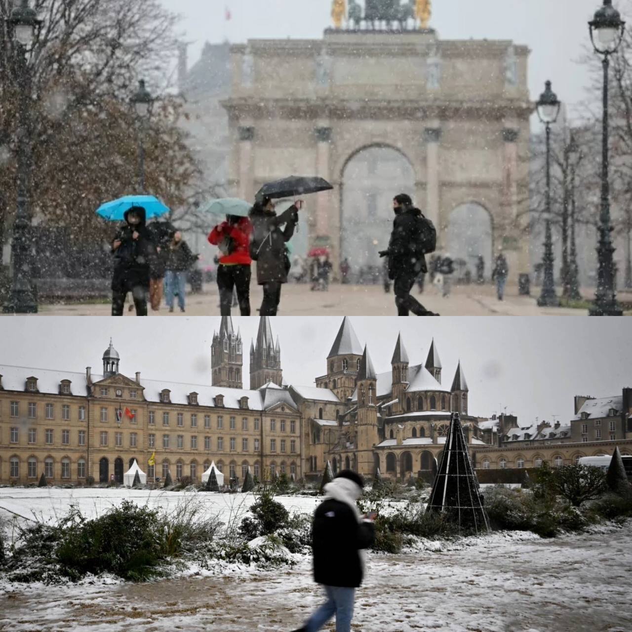 Nevasca atinge Paris e outras cidades francesas um mês antes do inverno