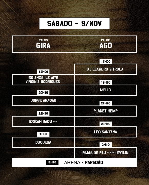 Programação completa da 4º edição do AFROPUNK em Salvador. Foto: Divulgação