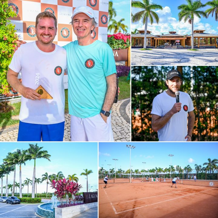 Empreendimento de alto padrão na Praia do Forte promove torneio de tênis com presença de medalhista; veja fotos