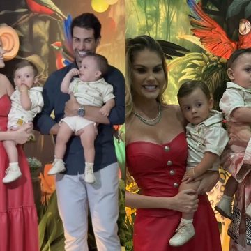 Bárbara Evans celebra 1 ano dos filhos gêmeos com festa temática; veja fotos