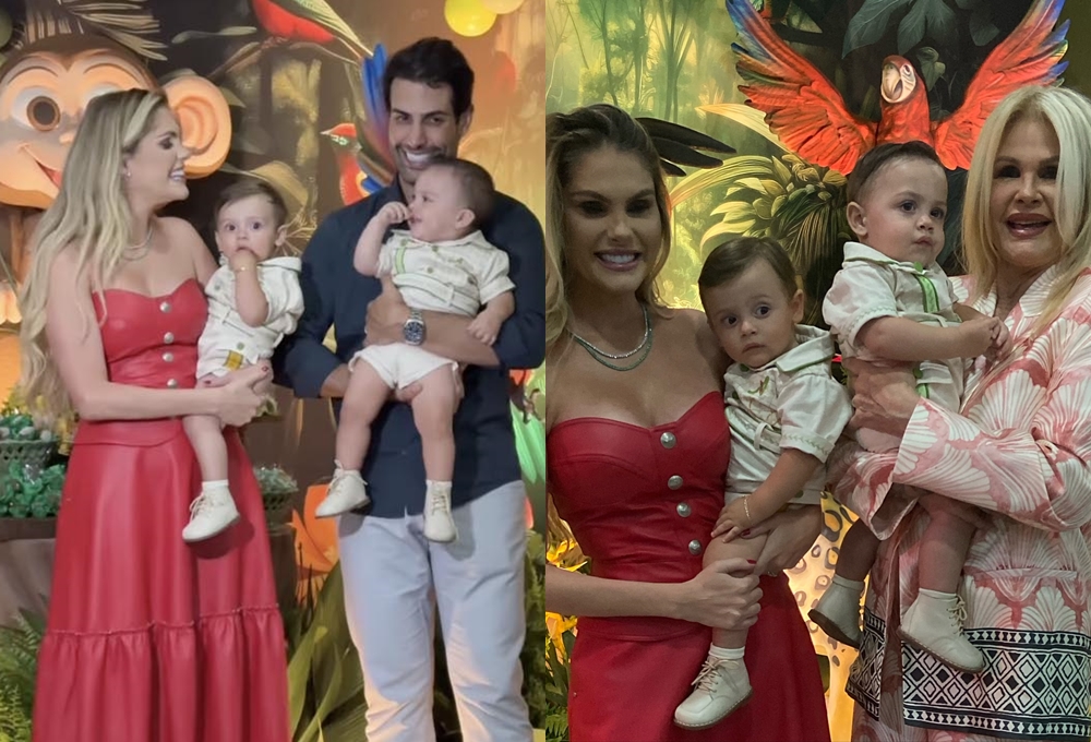 Bárbara Evans celebra 1 ano dos filhos gêmeos com festa temática; veja fotos