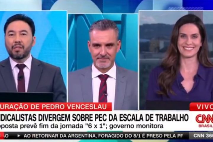 Jornalistas da CNN debocham do movimento contra escala 6×1: ‘Oba oba’