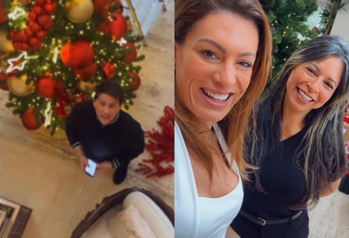 Elaine Mickely contrata equipe de decoração para montar árvore de Natal em mansão