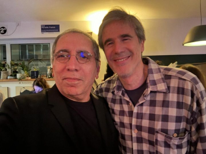 Mohsen Makhmalbaf e Walter Salles na 48ª Mostra Internacional de Cinema São Paulo Int’l Film Festival. Foto: Acervo Pessoal