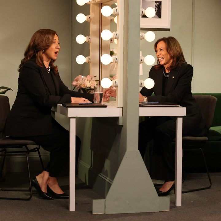 Kamala Harris interage com ‘sósia’ em programa de TV nos EUA; assista