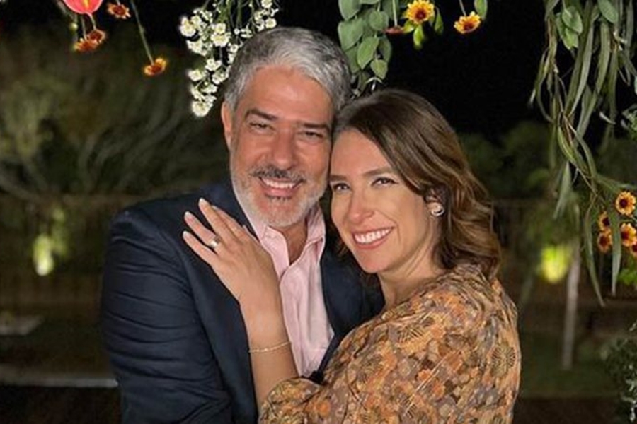 William Bonner surge apaixonado e posta rara declaração à esposa, Natasha Dantas