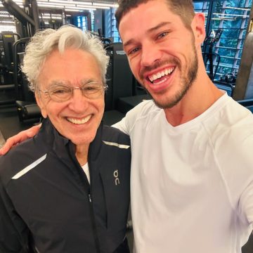 José Loreto tieta Caetano Veloso em momento fitness: “Meu ídolo”